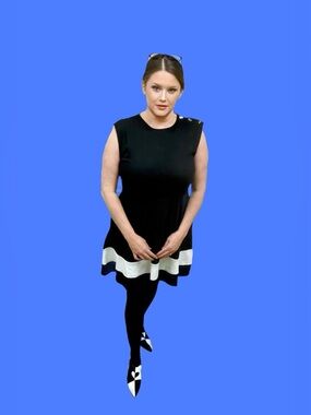 Black and White Fit and Flare Dress size XL